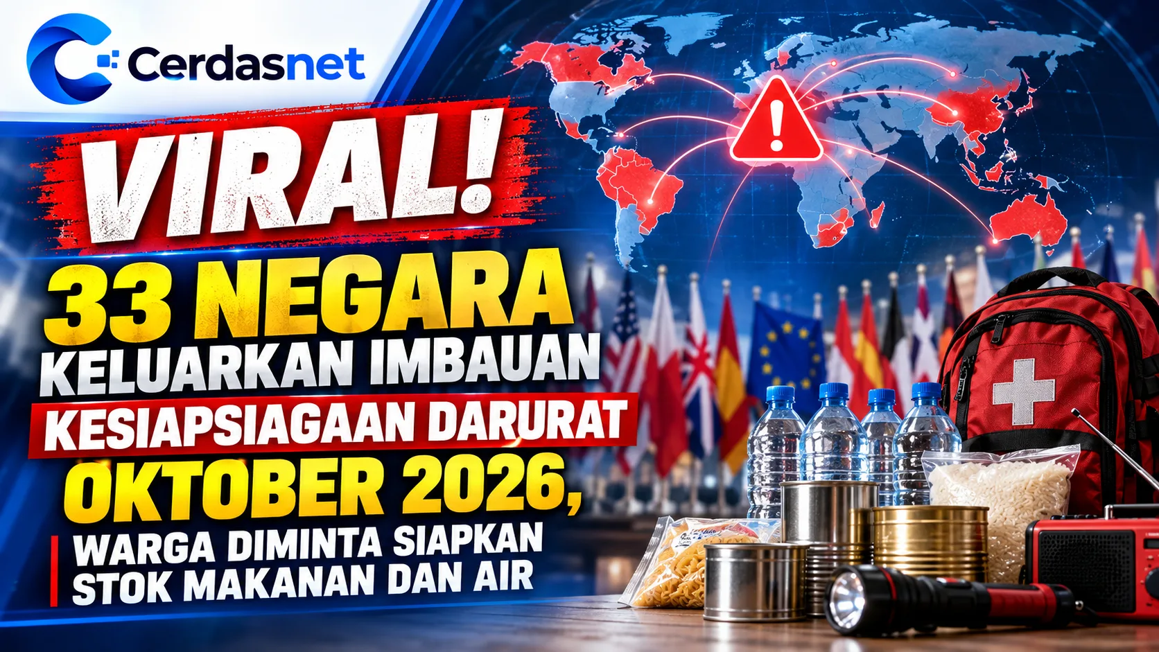 Viral! 33 Negara Keluarkan Imbauan Kesiapsiagaan Darurat Oktober 2026, Warga Diminta Siapkan Stok Makanan dan Air