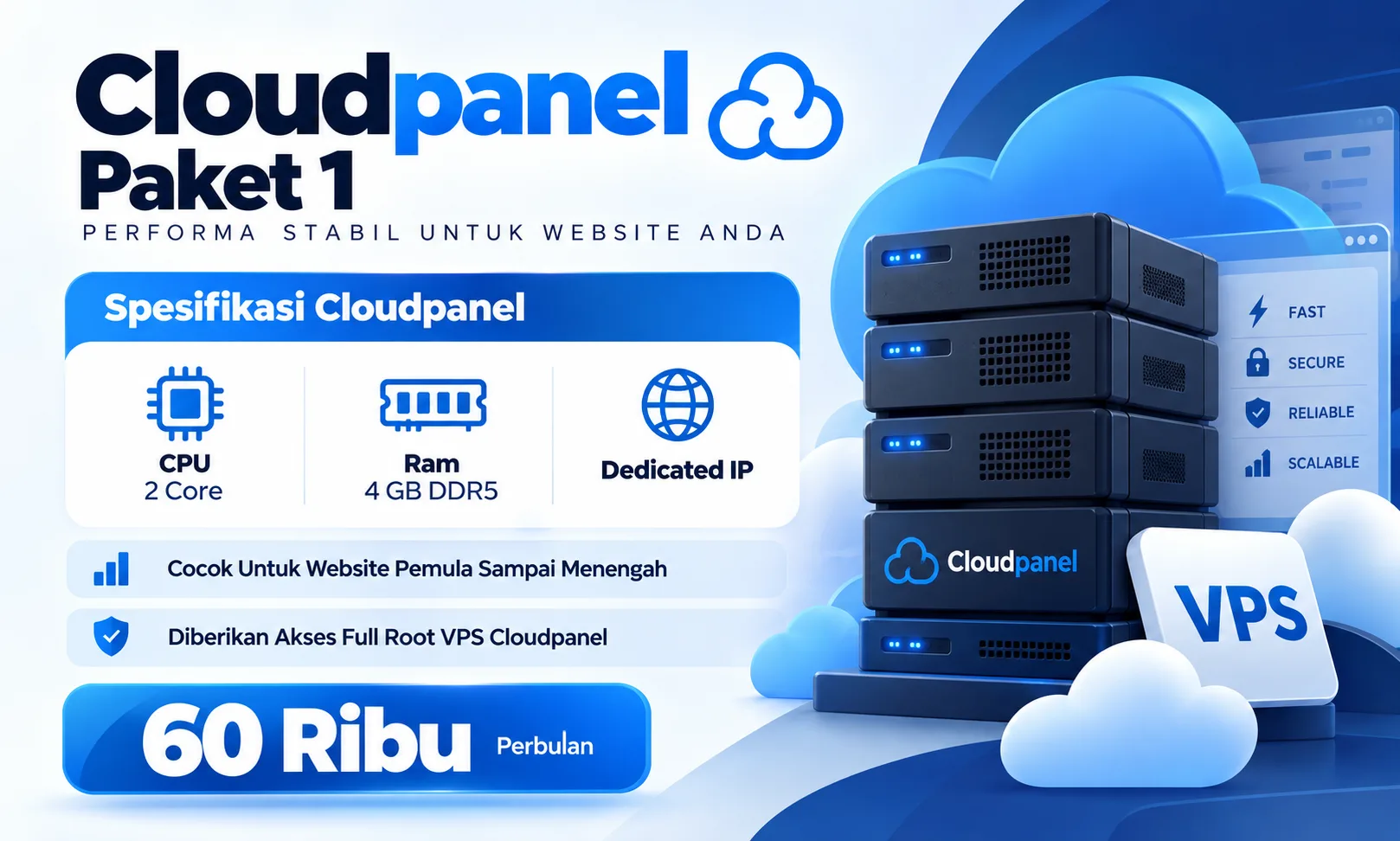 Cloudpanel Paket 1 Perbulan