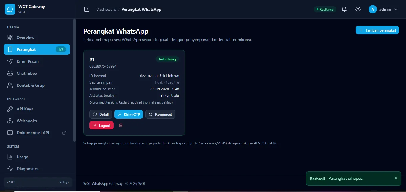 Whatsapp Gateway WGT